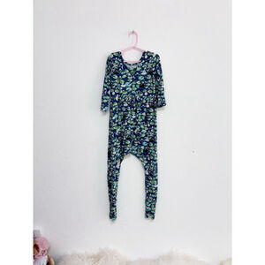 Girls KINDTHING Modal Blue Green Swan Twiggy Jumpsuit 5 6